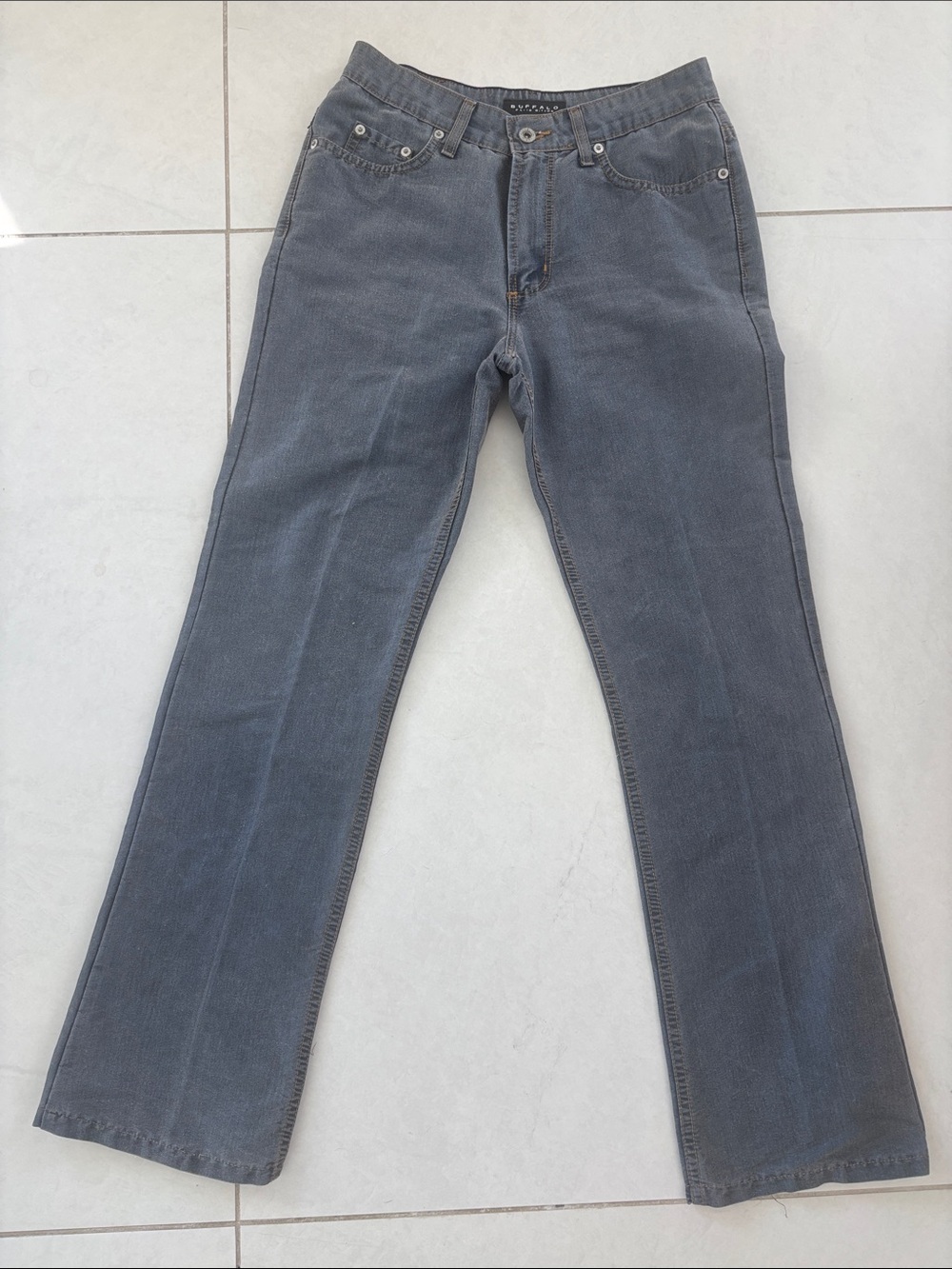 Buffalo David Bitton Women's Straight-Leg Jeans in Grey